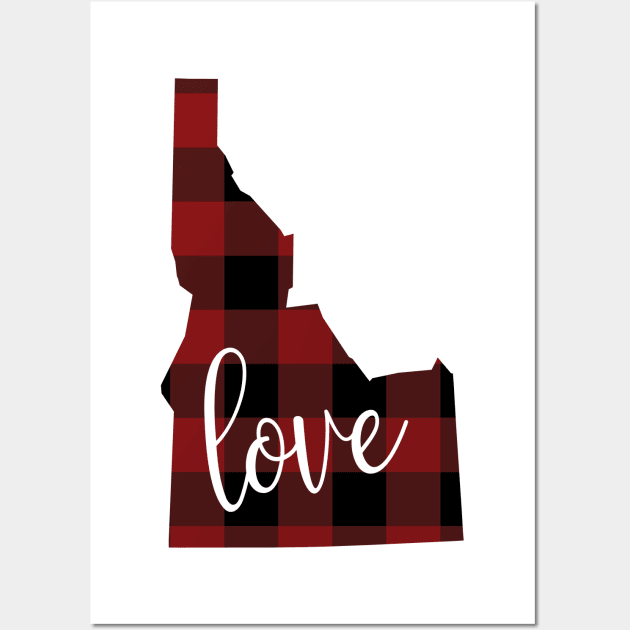 Idaho Love Buffalo Plaid Wall Art by beyerbydesign